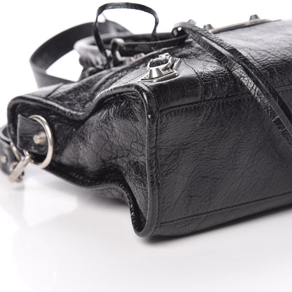 Balenciaga Chevre Silver Metallic Edge Hardware S City Black 8 of 9