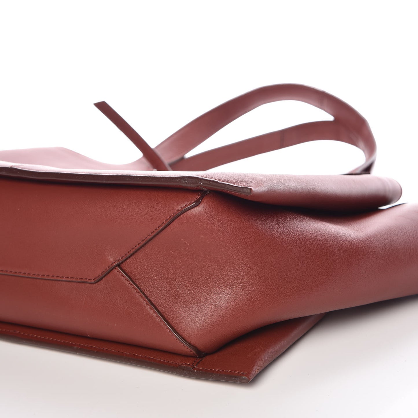 Calfskin Medium Tri-Fold Bag Red Wood