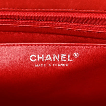 Chanel Lambskin Quilted Maxi Single Flap Red 5 of 14