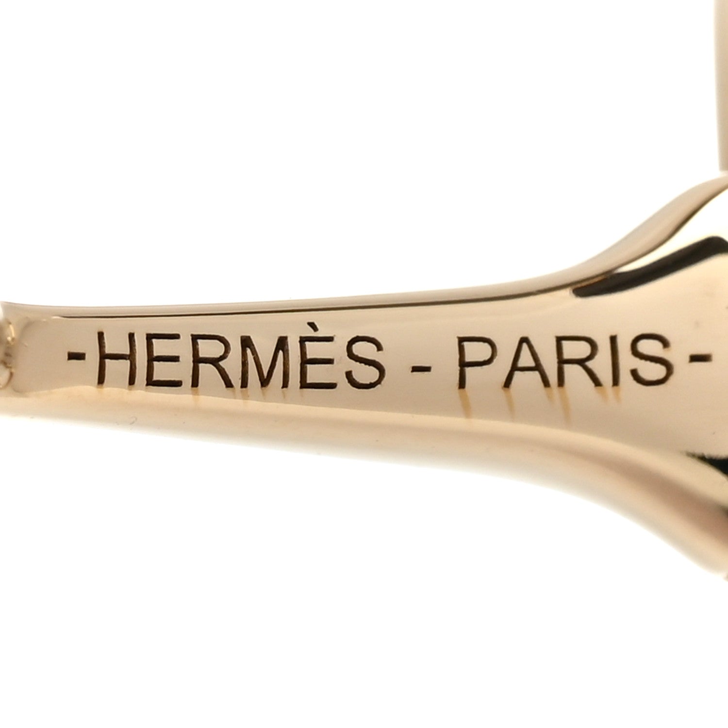 Hermes Permabrass Mors Scarf Ring Gold 3 of 4