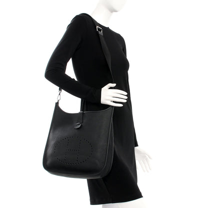 Hermes Taurillon Clemence Evelyne III GM Black 2 of 8