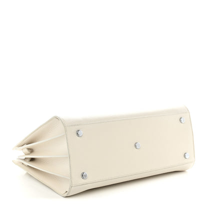Saint Laurent Grained Calfskin Small Sac De Jour Dove Whit 4 of 10