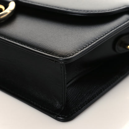 Gucci Textured Calfskin Small Torchon GG Ring Shoulder Bag Black 9 of 10