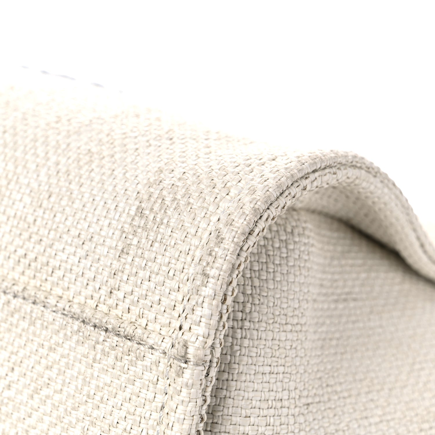 Chanel Woven Straw Raffia Medium Deauville Tote White Navy 8 of 12