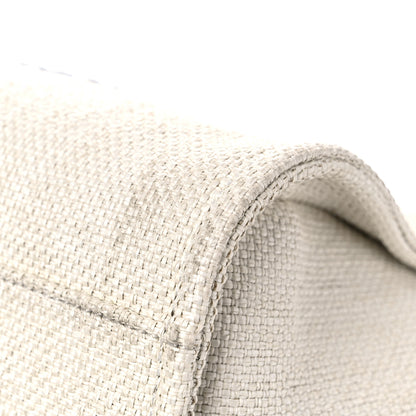 Chanel Woven Straw Raffia Medium Deauville Tote White Navy 8 of 12