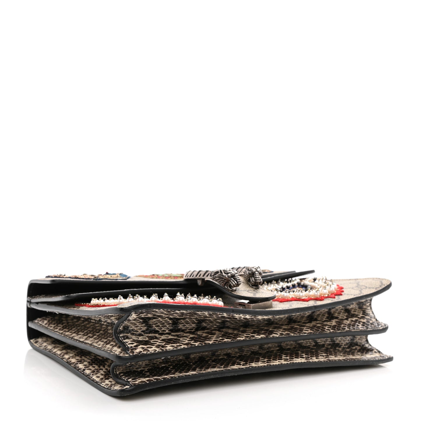 GG Supreme Monogram Embroidered Medium Dionysus Shoulder Bag Beige