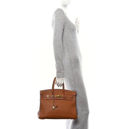 Hermes Togo Birkin 35 Gold 2 of 9