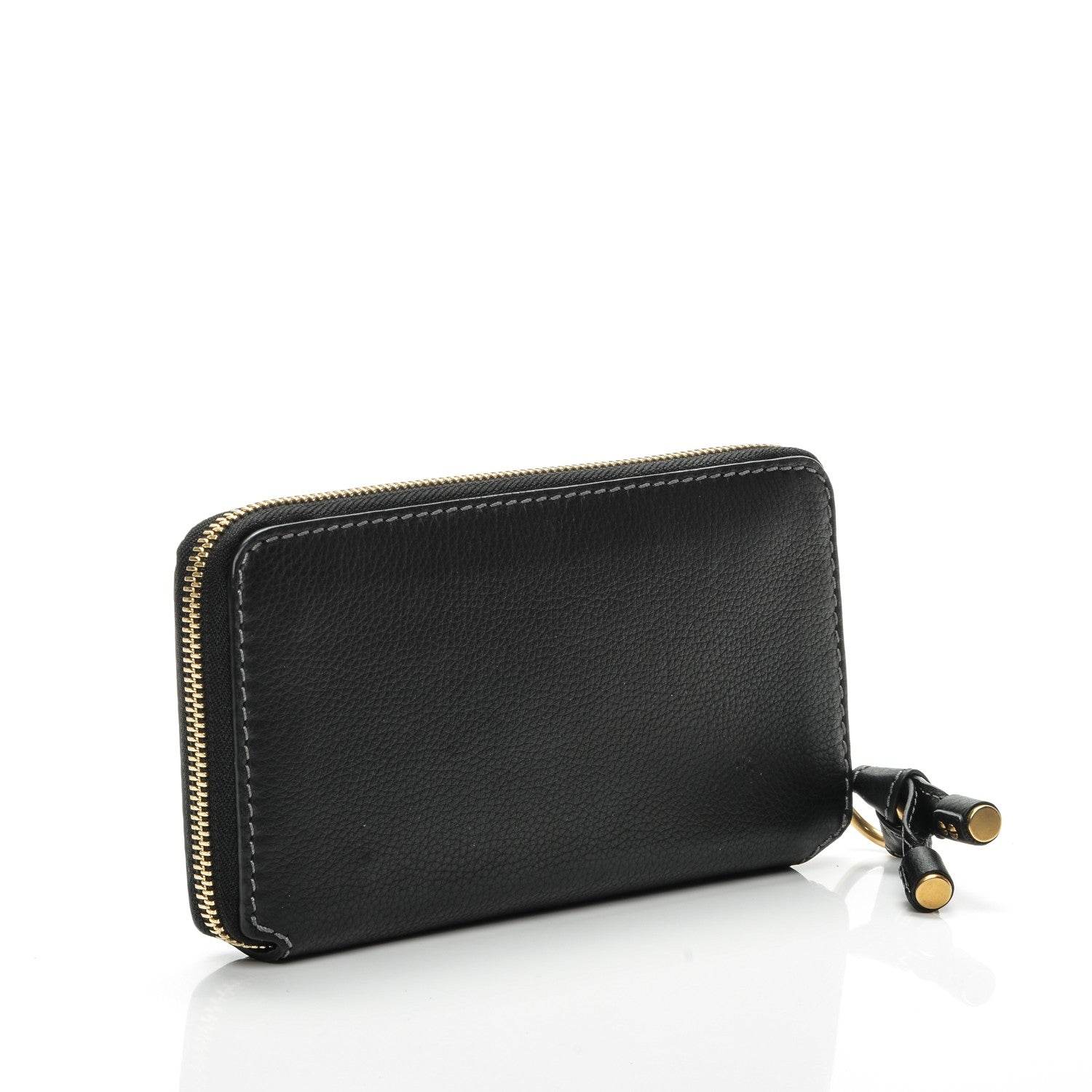 Chloe Grained Calfskin Marcie Long Zip Around Wallet Black 3 of 9