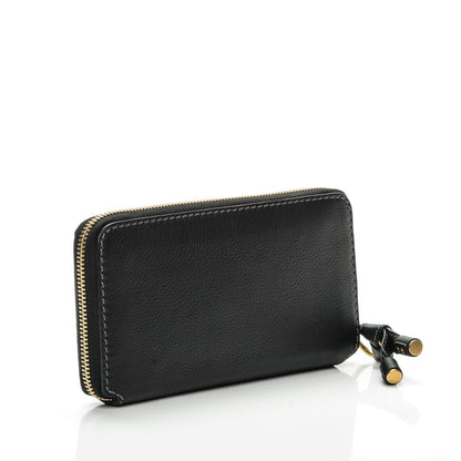 Chloe Grained Calfskin Marcie Long Zip Around Wallet Black 3 of 9