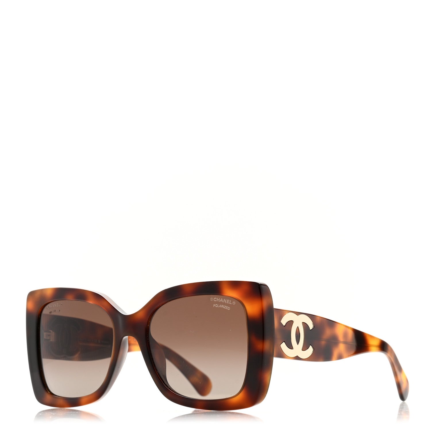 Chanel Square Polarized CC Sunglasses 5494-A Tortoise Brown 1 of 8
