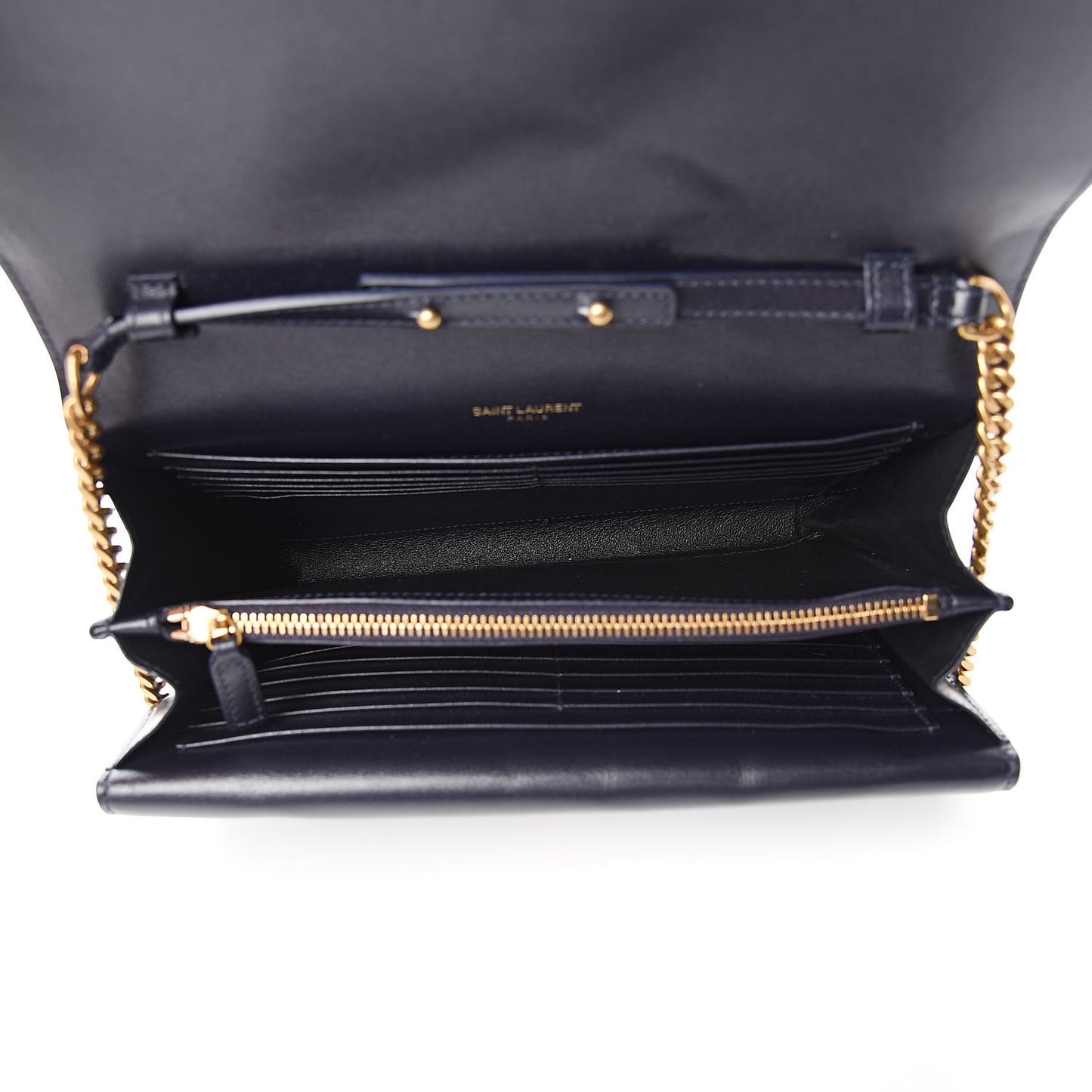 Smooth Calfskin Monogram Sulpice Chain Wallet Marine