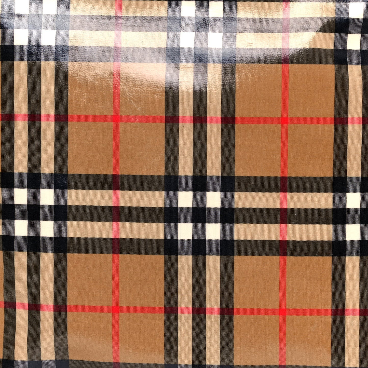 Coated Canvas Vintage Check Shopper Tote