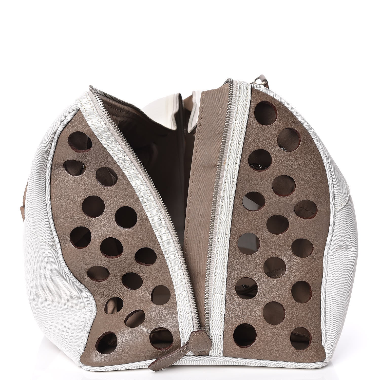 Hermes Toile Buffle Skipper TouTou Pet Carrier Etoupe 7 of 13