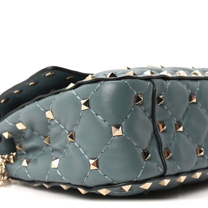 Valentino Garavani Nappa Small Rockstud Spike Shoulder Bag Sarcelle 8 of 9