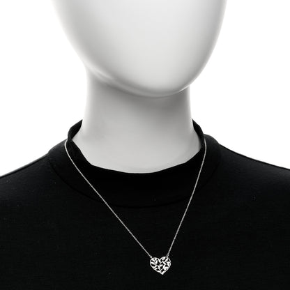 Tiffany Sterling Silver Paloma Picasso Olive Leaf Heart Pendant Necklace 2 of 5