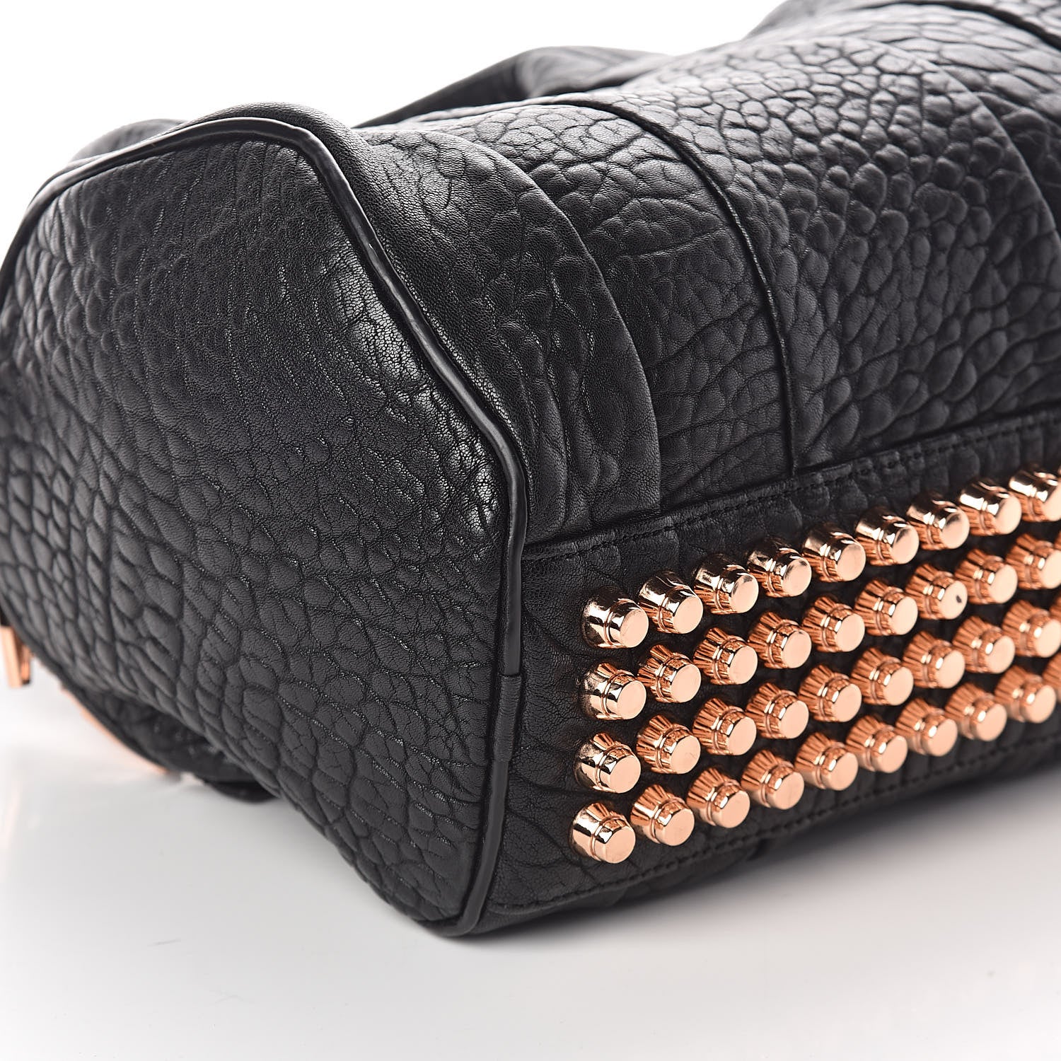 Alexander Wang Pebbled Lambskin Rockie Black Rose Gold Hardware 8 of 11