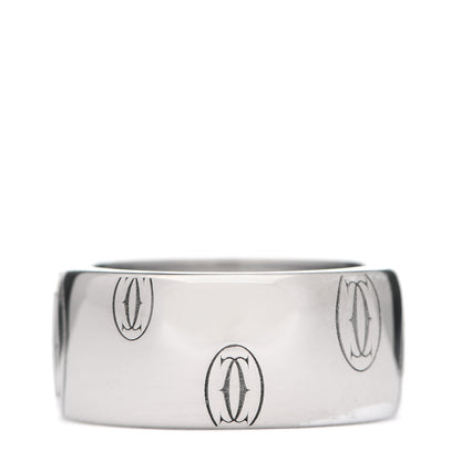 Cartier 18K White Gold 8mm Happy Birthday Band Ring 45 3.25 3 of 5