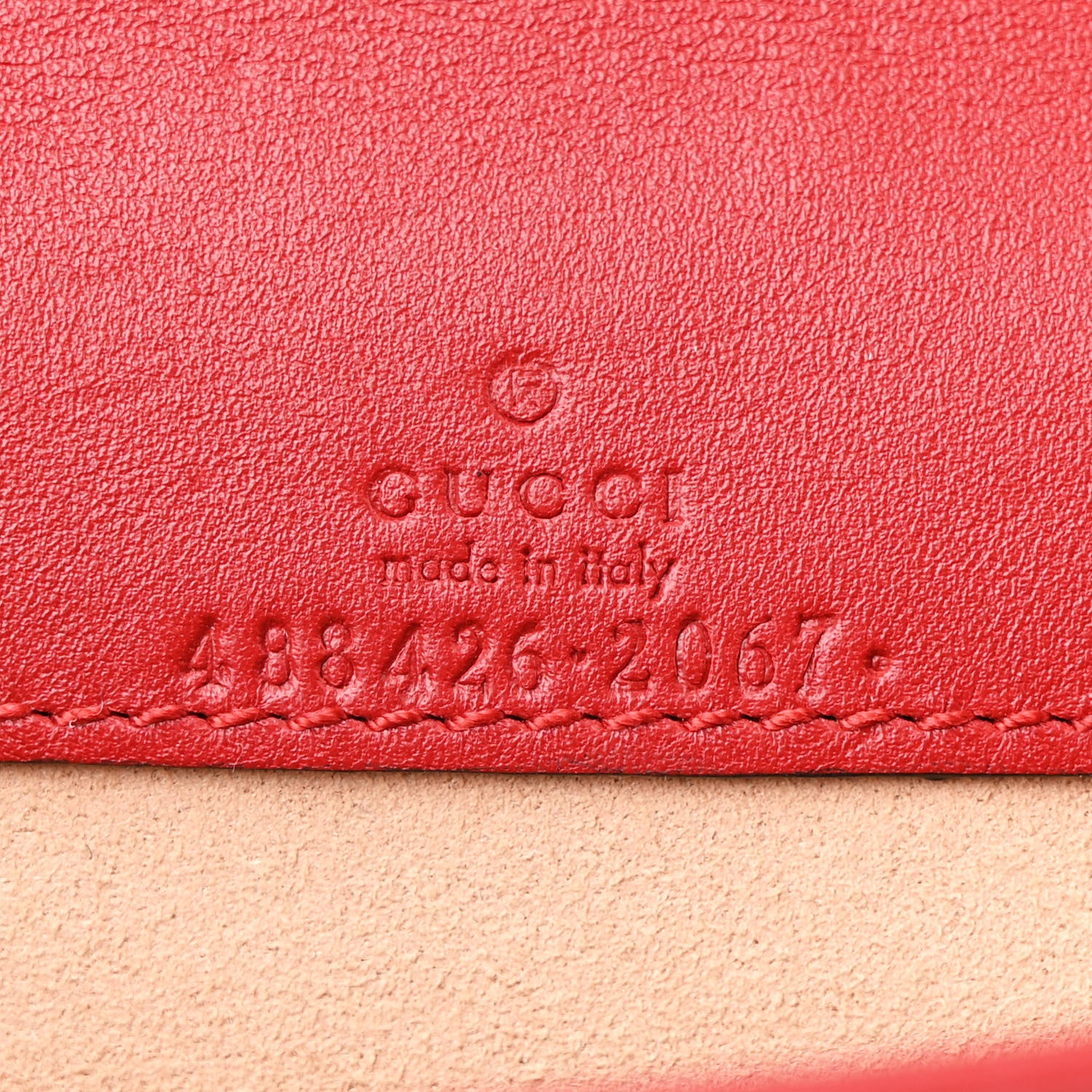 Gucci Calfskin Matelasse GG Marmont Mini Bag Hibiscus Red 6 of 10
