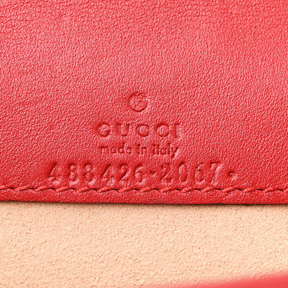 Gucci Calfskin Matelasse GG Marmont Mini Bag Hibiscus Red 6 of 10