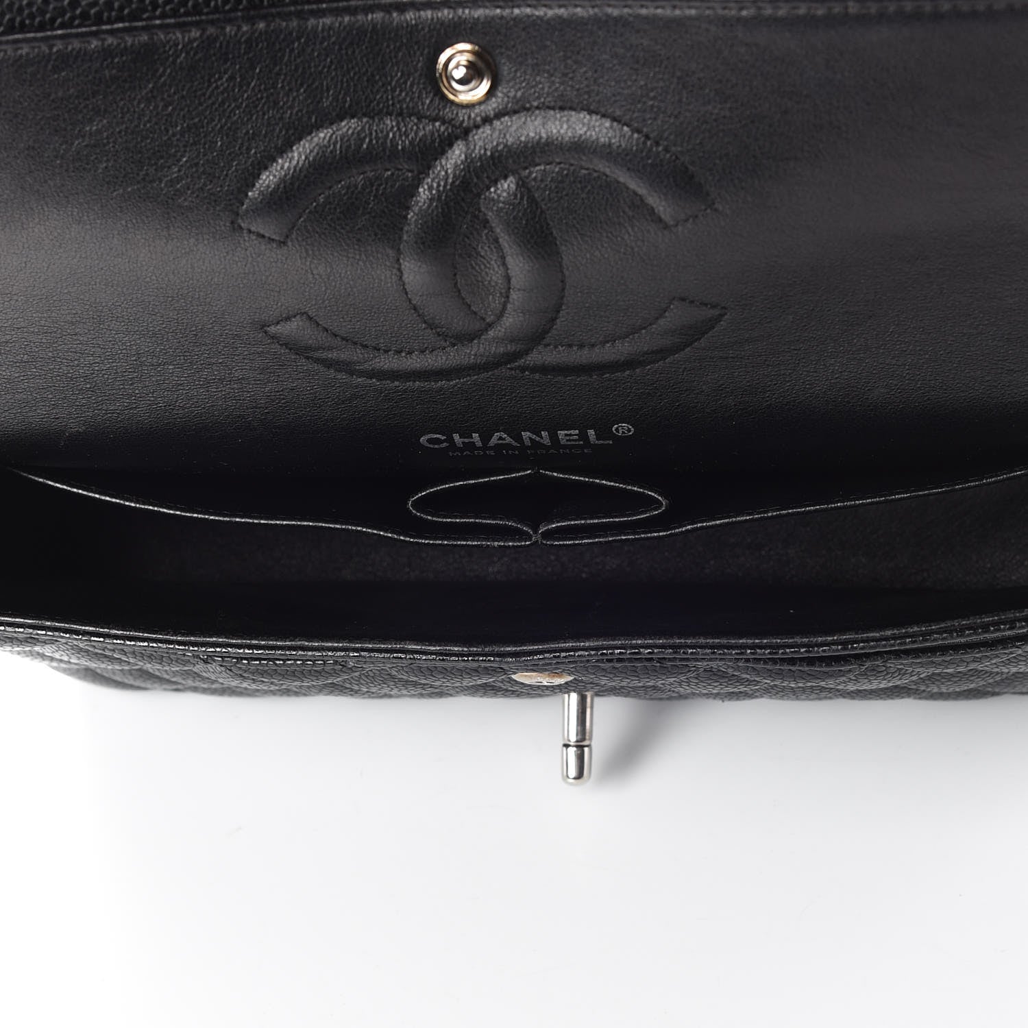 Chanel Caviar Quilted Medium Double Flap Black 7 of 9