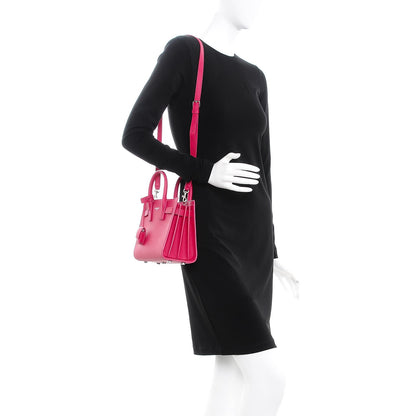Saint Laurent Calfskin Nano Sac De Jour Bubblegum 2 of 8