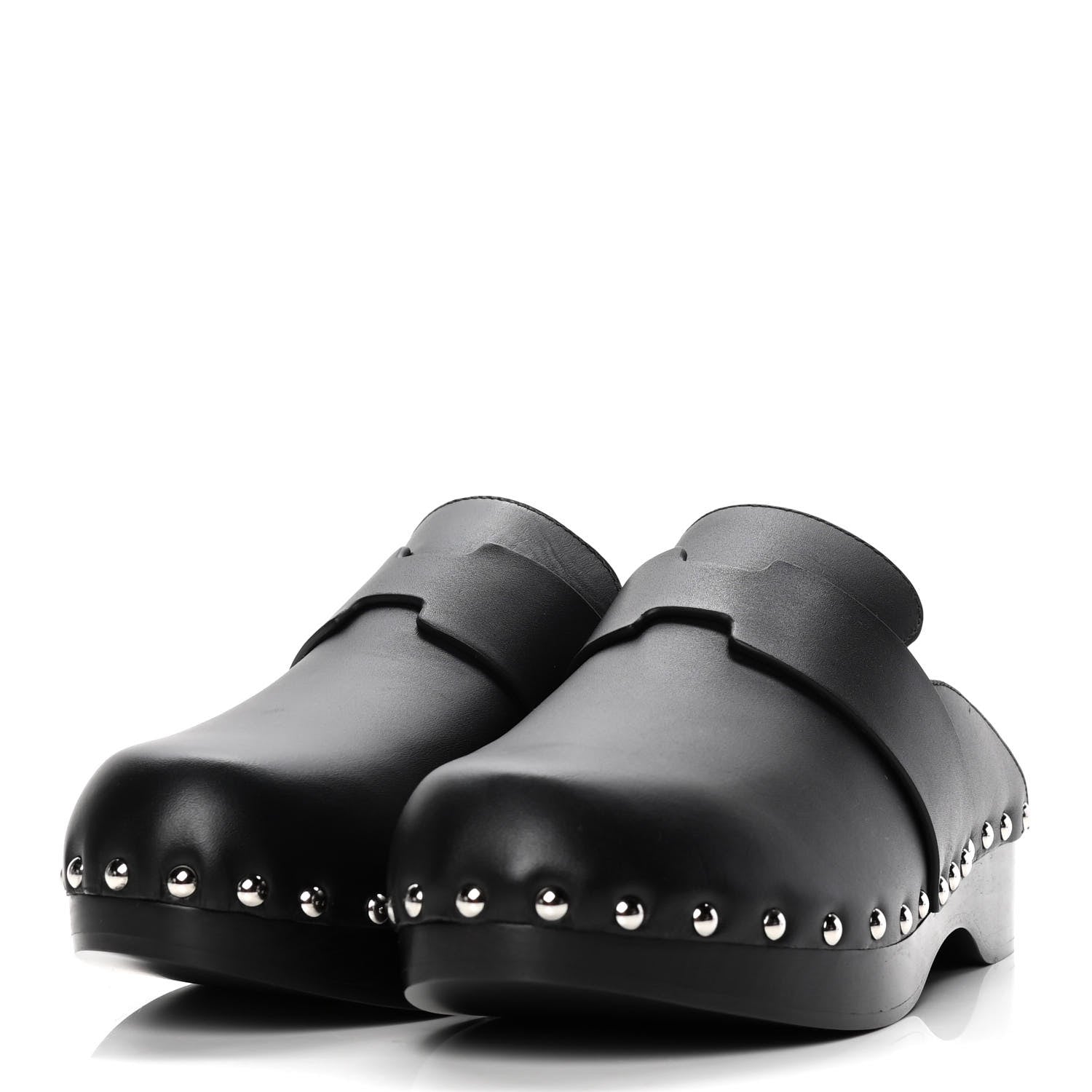 Hermes Calfskin Calya Mules 37 Black 3 of 10