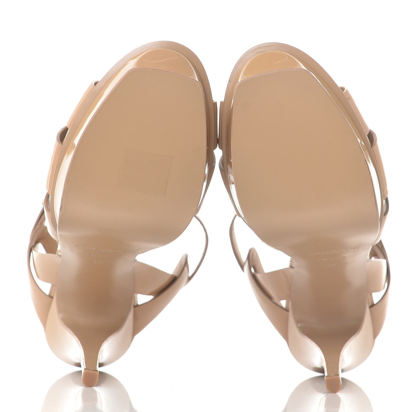 Patent Tribute 105 Platform Sandals 38 Dark Nude