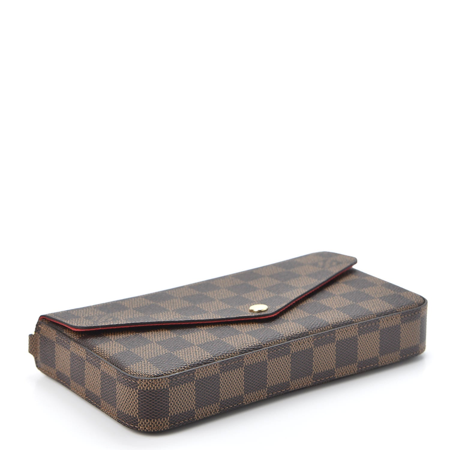 Louis Vuitton Damier Ebene Pochette Felicie Chain Wallet 3 of 10