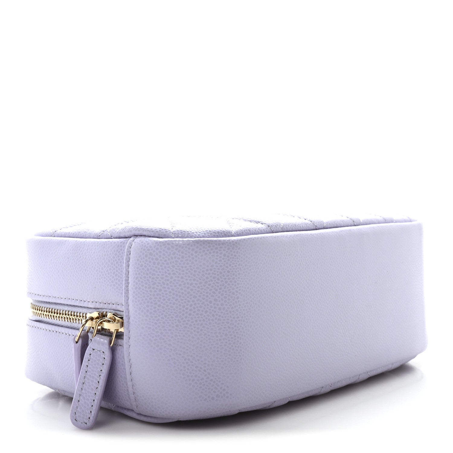 Chanel Caviar Quilted Medium Curvy Pouch Cosmetic Case Light Purple 4 of 11