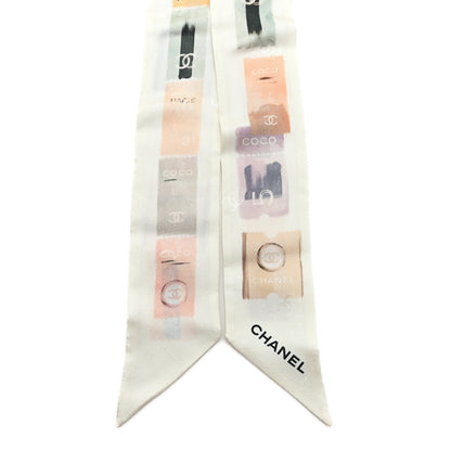 Chanel Silk Coco Bandeau Scarf Ivory Multicolor 2 of 4