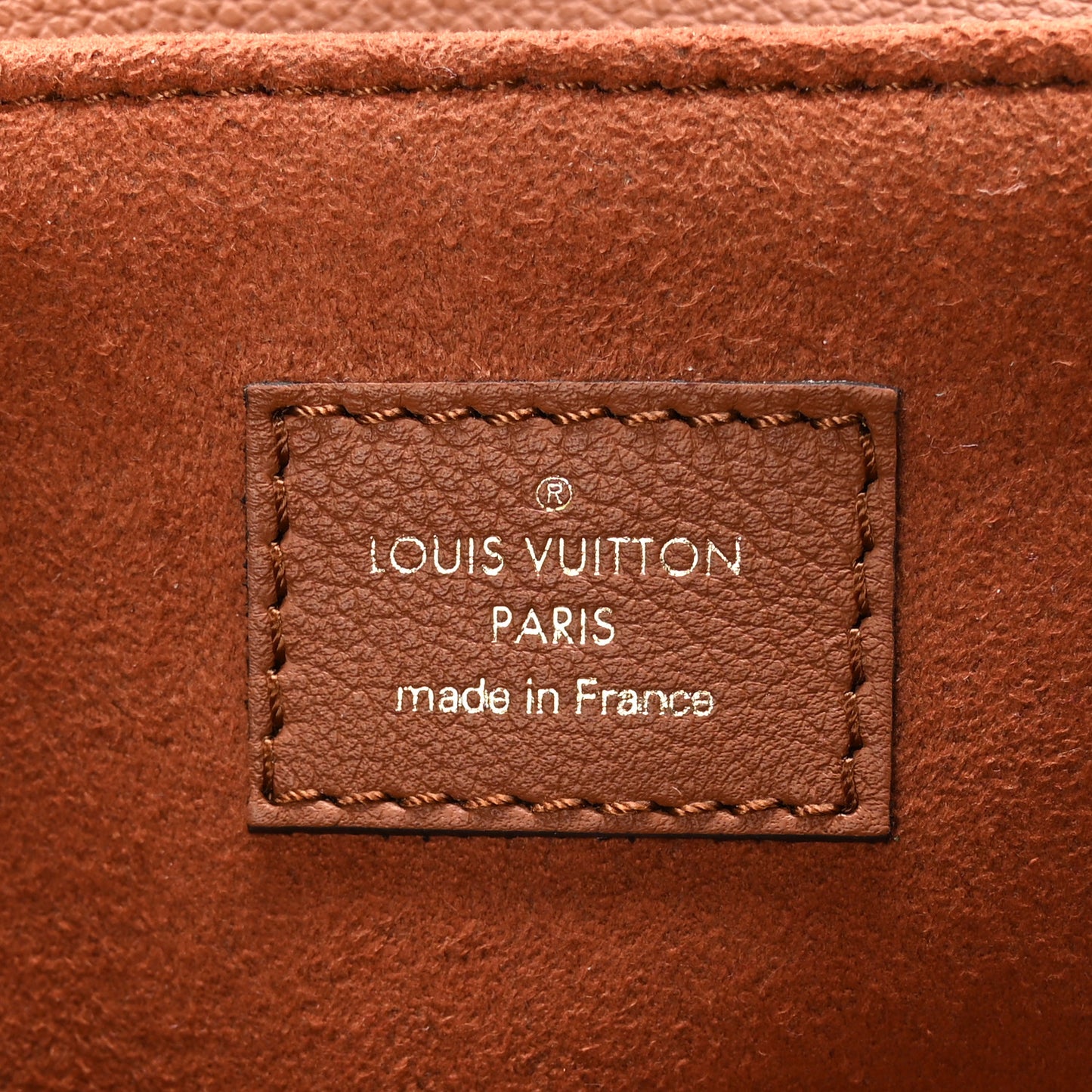 Grained Calfskin Lockme Oxford Cognac