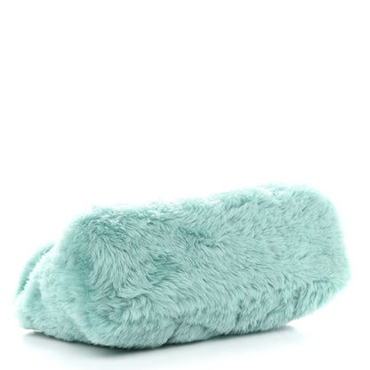 Saint Laurent Merino Shearling Lambskin Quilted Small Loulou Puffer Monogram Chain Satchel Iced Mint 4 of 9