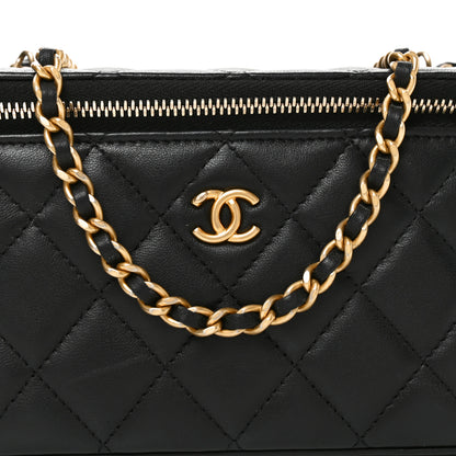 Chanel Lambskin Quilted Pearl Crush Small Vanity Case With Chain Black 8 of 11