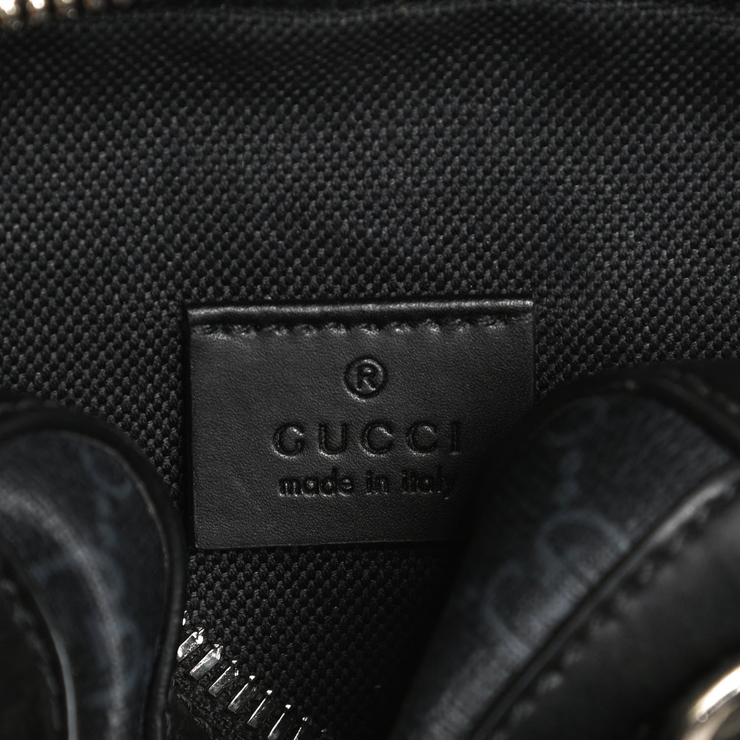 Gucci GG Supreme Monogram Appia Calfskin Web Small Camera Messenger Bag Black Grey 6 of 10