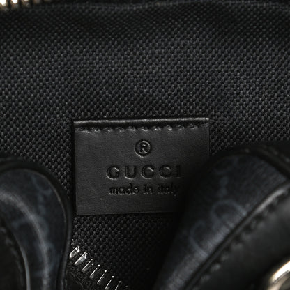 Gucci GG Supreme Monogram Appia Calfskin Web Small Camera Messenger Bag Black Grey 6 of 10