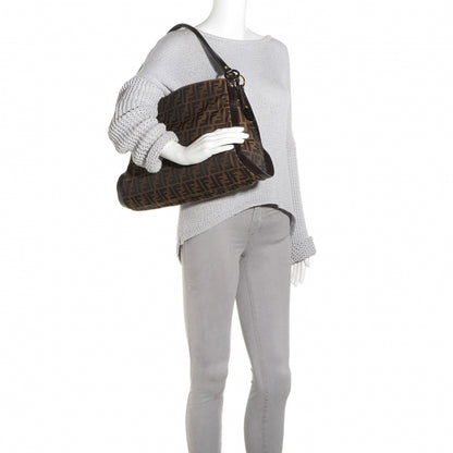 Fendi Zucca Vitello Medium Chef Shopping Tote Tobacco Moro 2 of 13