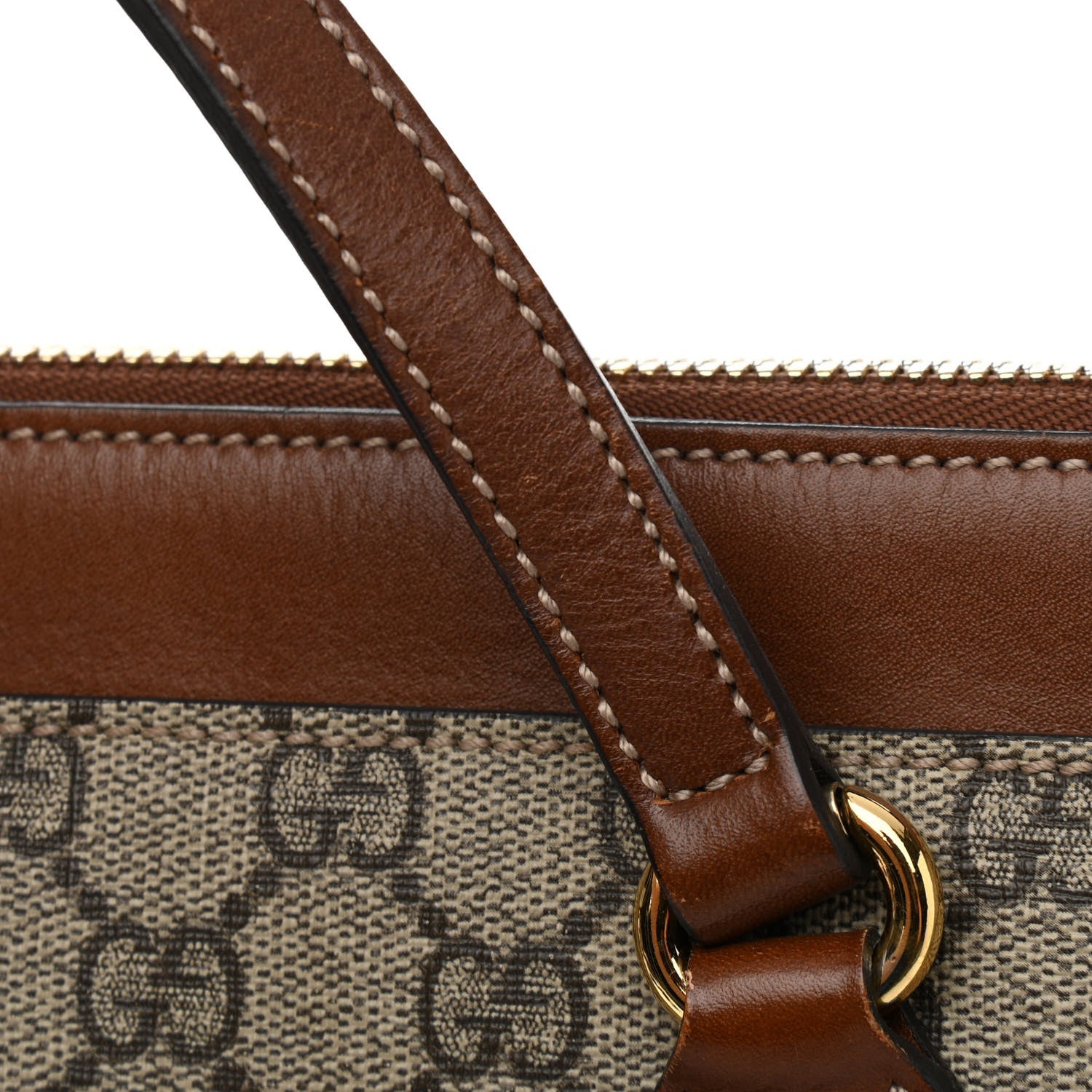 Gucci GG Supreme Monogram Medium Zippered Bucket Tote Beige Tuscany 13 of 13