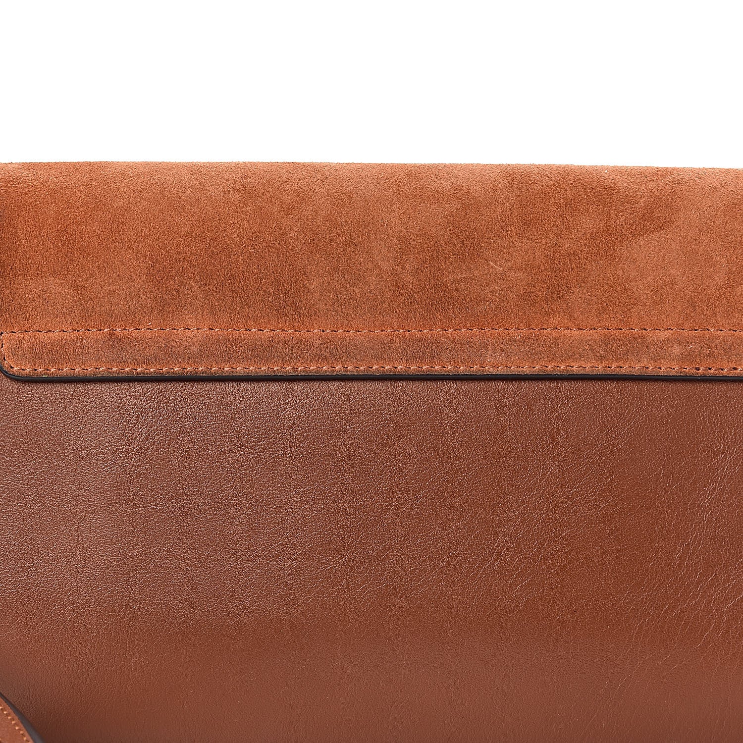 Chloe Suede Calfskin Small Faye Shoulder Bag Tobacco 9 of 11