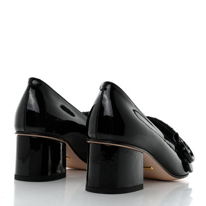 Gucci Vernice GG Marmont Fringe 50mm Loafer Pumps 35 Black 4 of 9