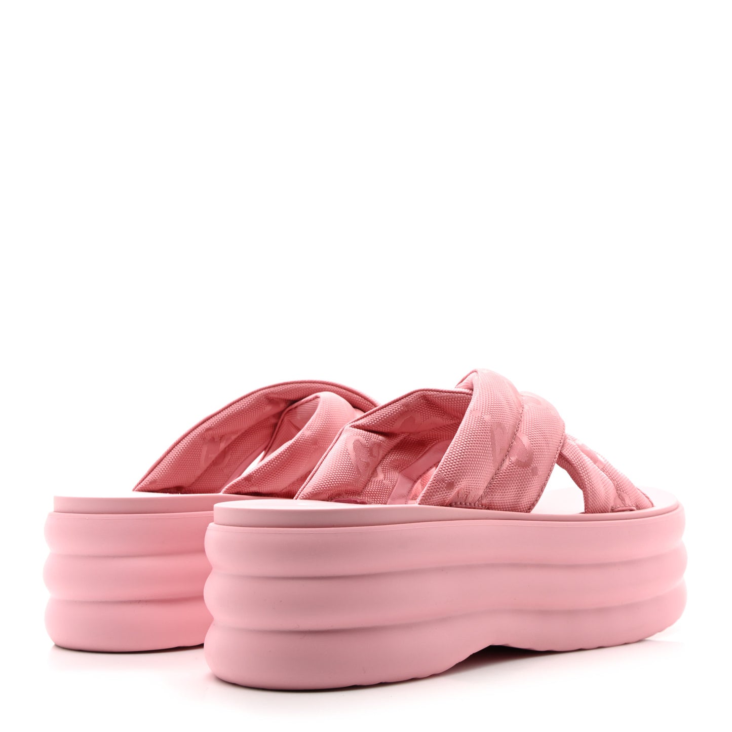 GG Nylon Platform Slide Sandals 39 Hopeful Pink