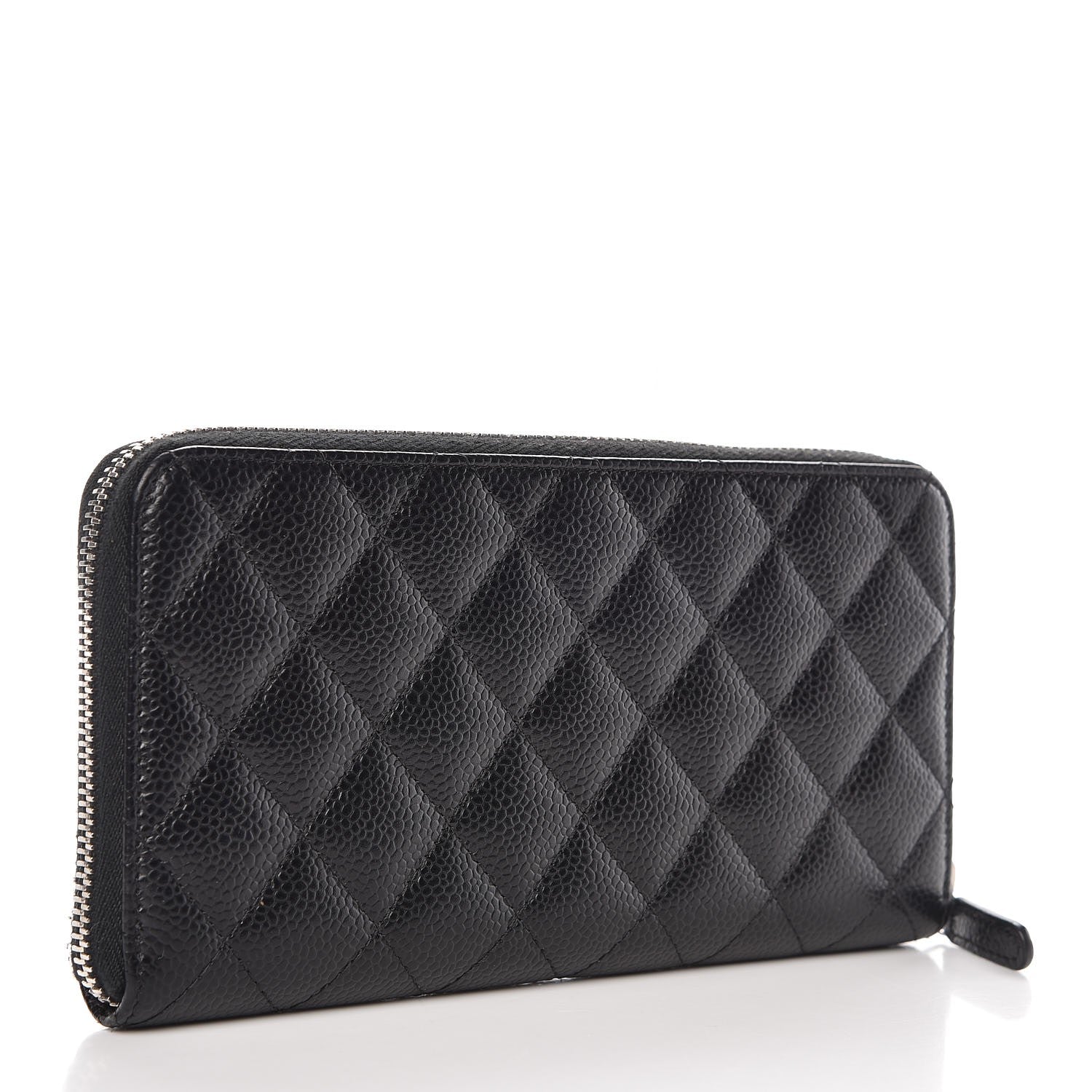 Chanel Caviar Quilted Large Gusset Zip Around Wallet Black 3 of 9