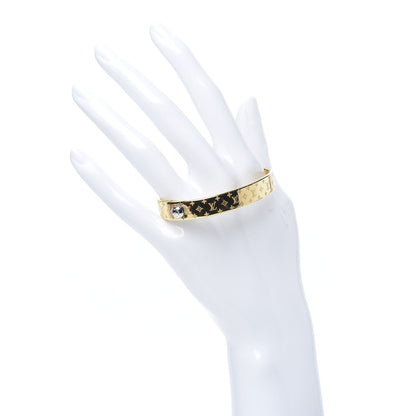 Louis Vuitton Brass Monogram Nanogram Cuff S Gold 2 of 7