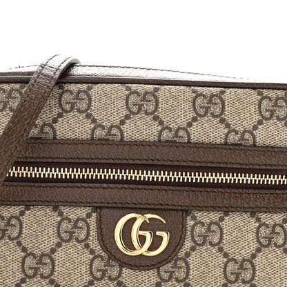 Gucci GG Supreme Monogram Textured Calfskin Super Mini Ophidia Shoulder Bag Beige Ebony New Acero 8 of 12