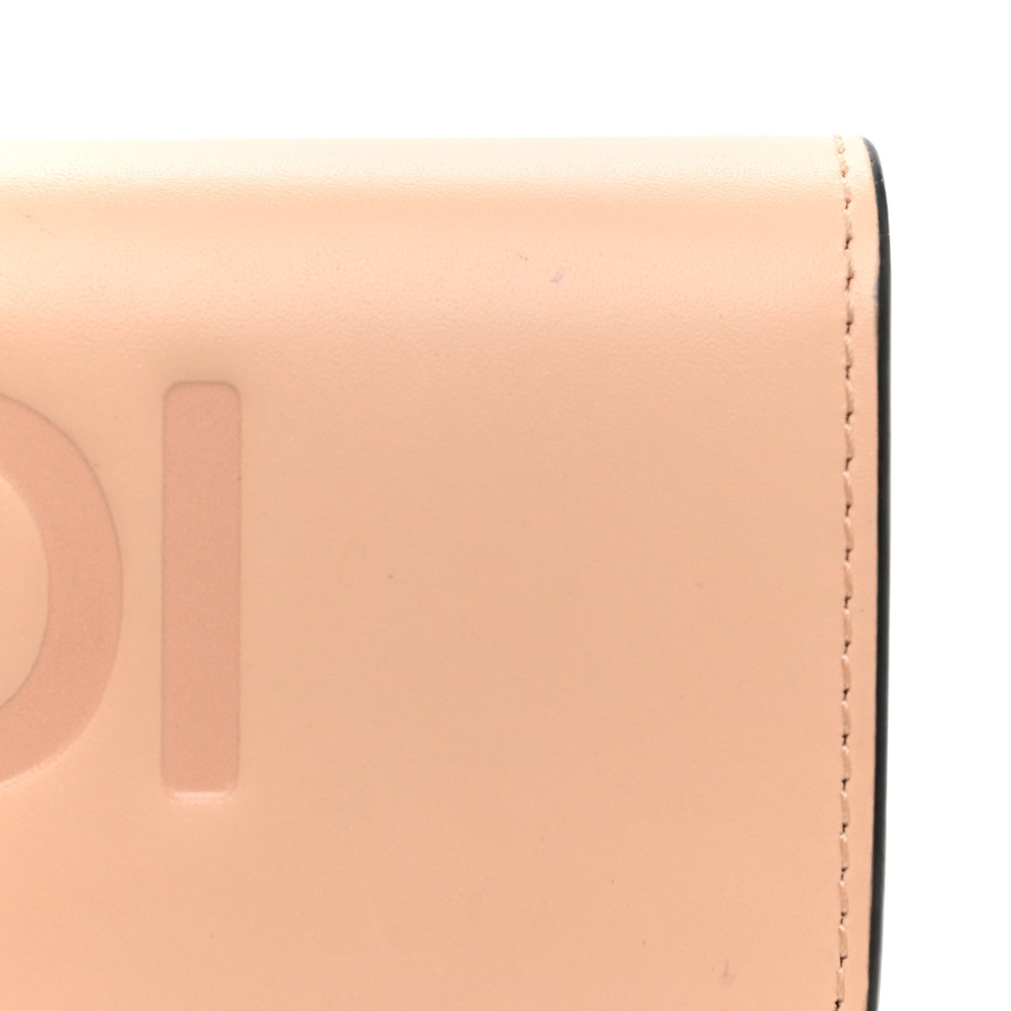 Vitello King Tamponato Logo Embossed Continental Wallet Poudre
