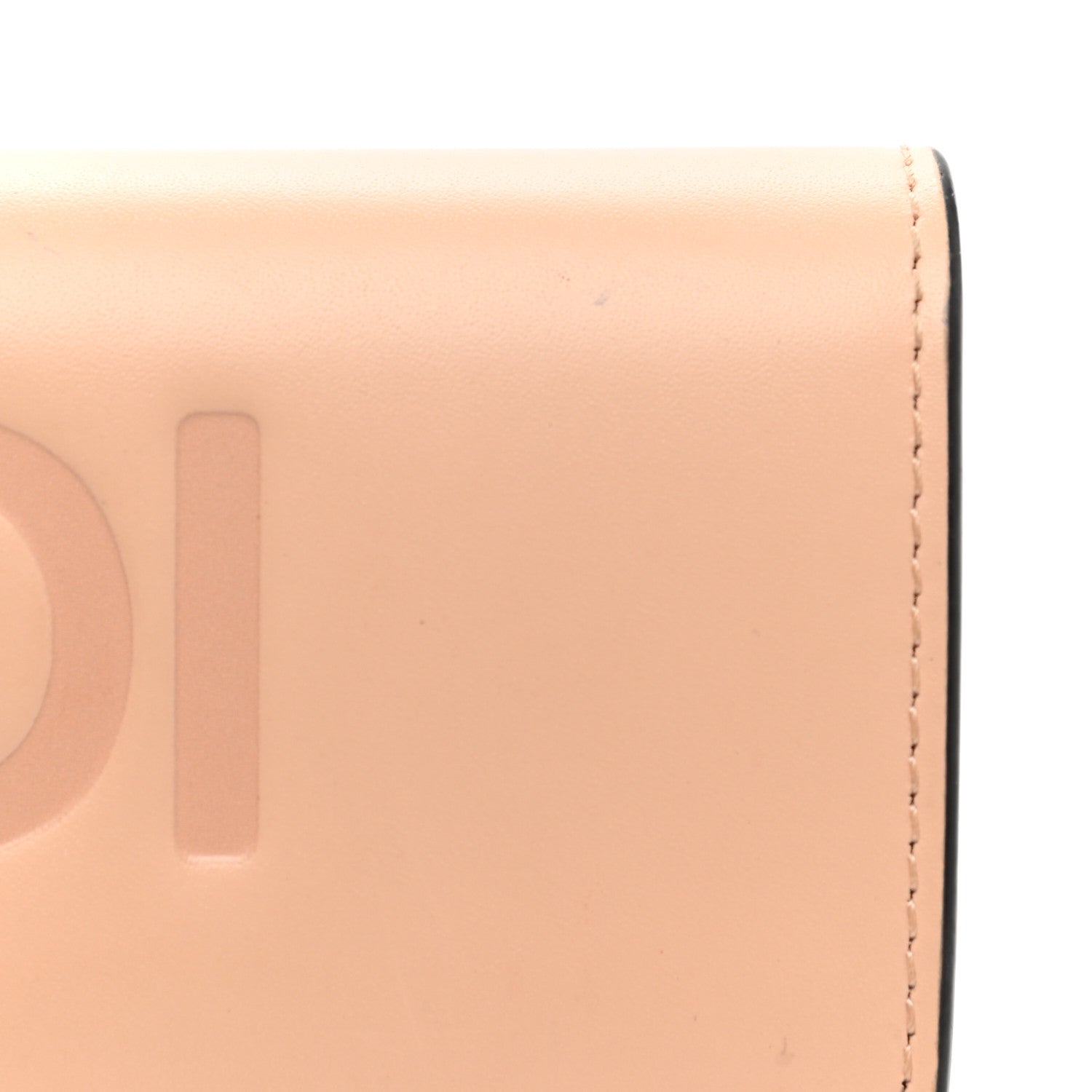 Fendi Vitello King Tamponato Logo Embossed Continental Wallet Poudre 8 of 11