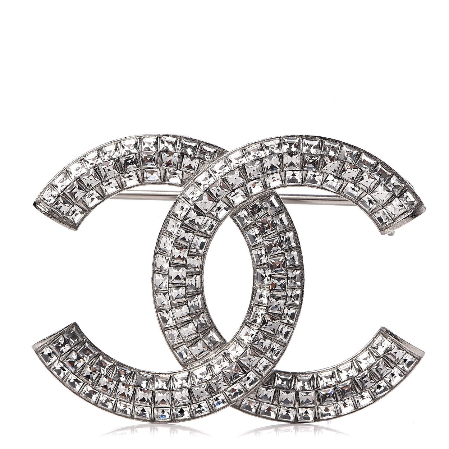 Crystal CC Brooch Silver