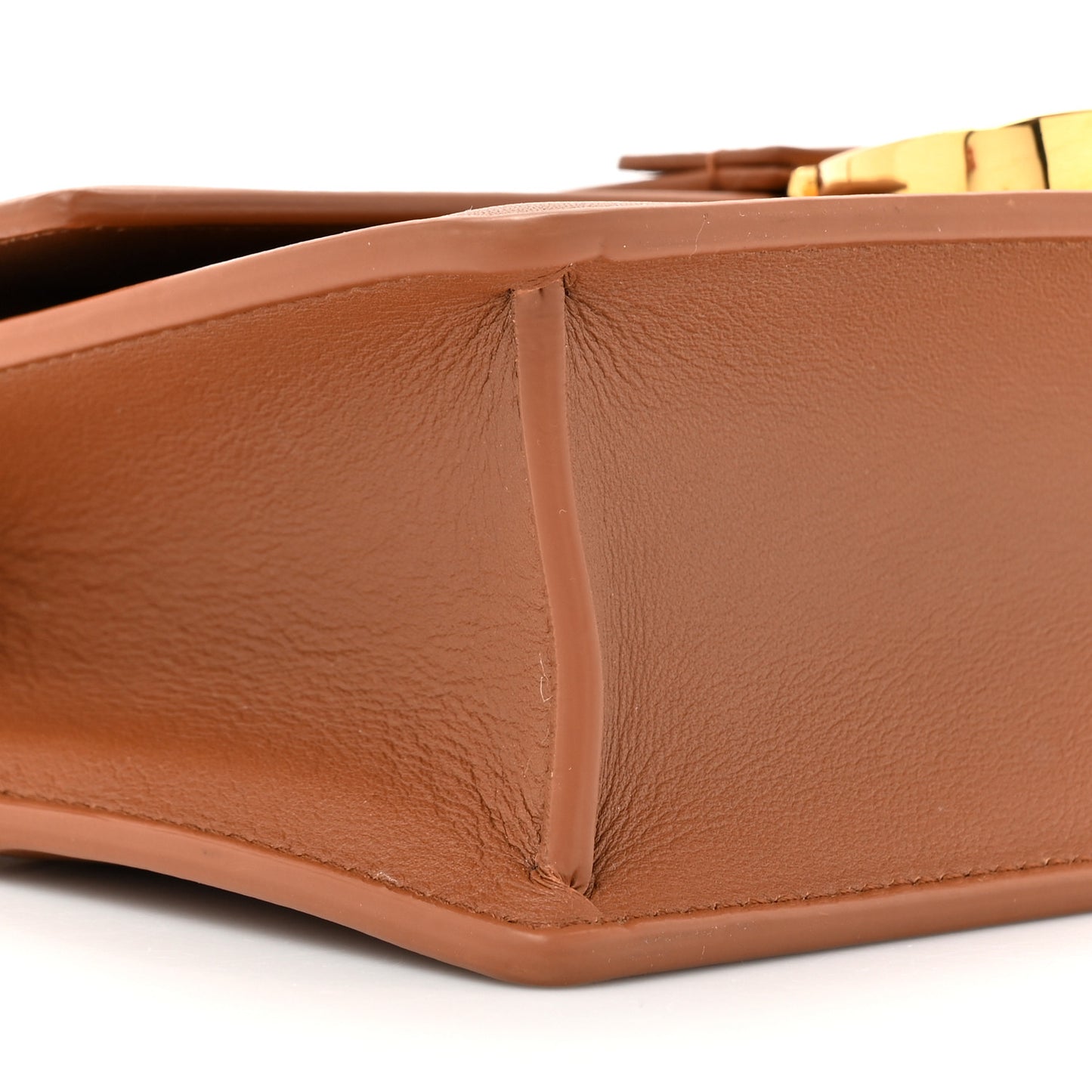 Grained Calfskin 30 Montaigne East West Chain Flap Bag Brown