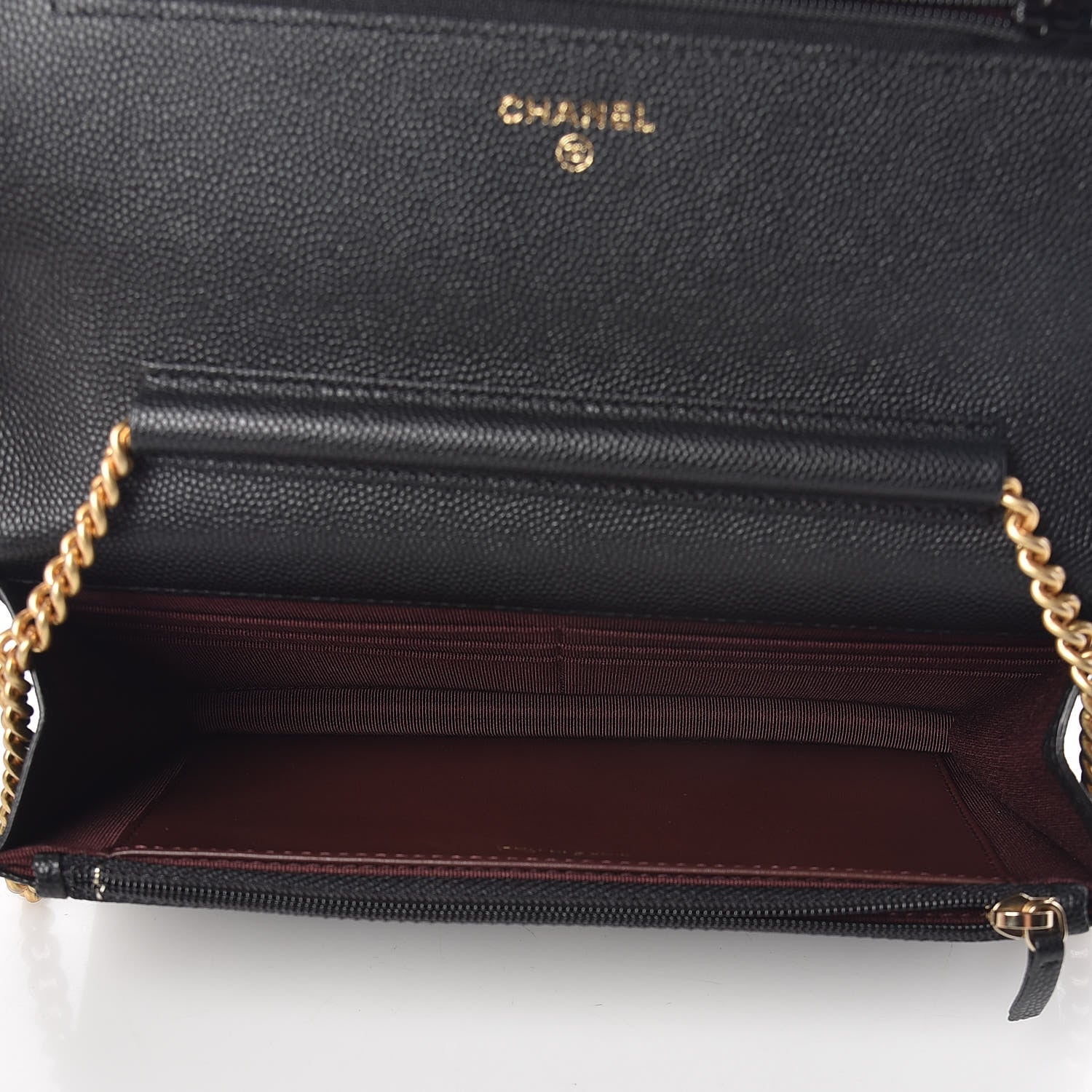 Chanel Caviar Suede Stitched Lady Coco Wallet On Chain WOC Black 5 of 15