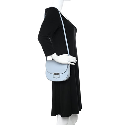 Celine Grained Calfskin Small Trotteur Pale Blue 2 of 11