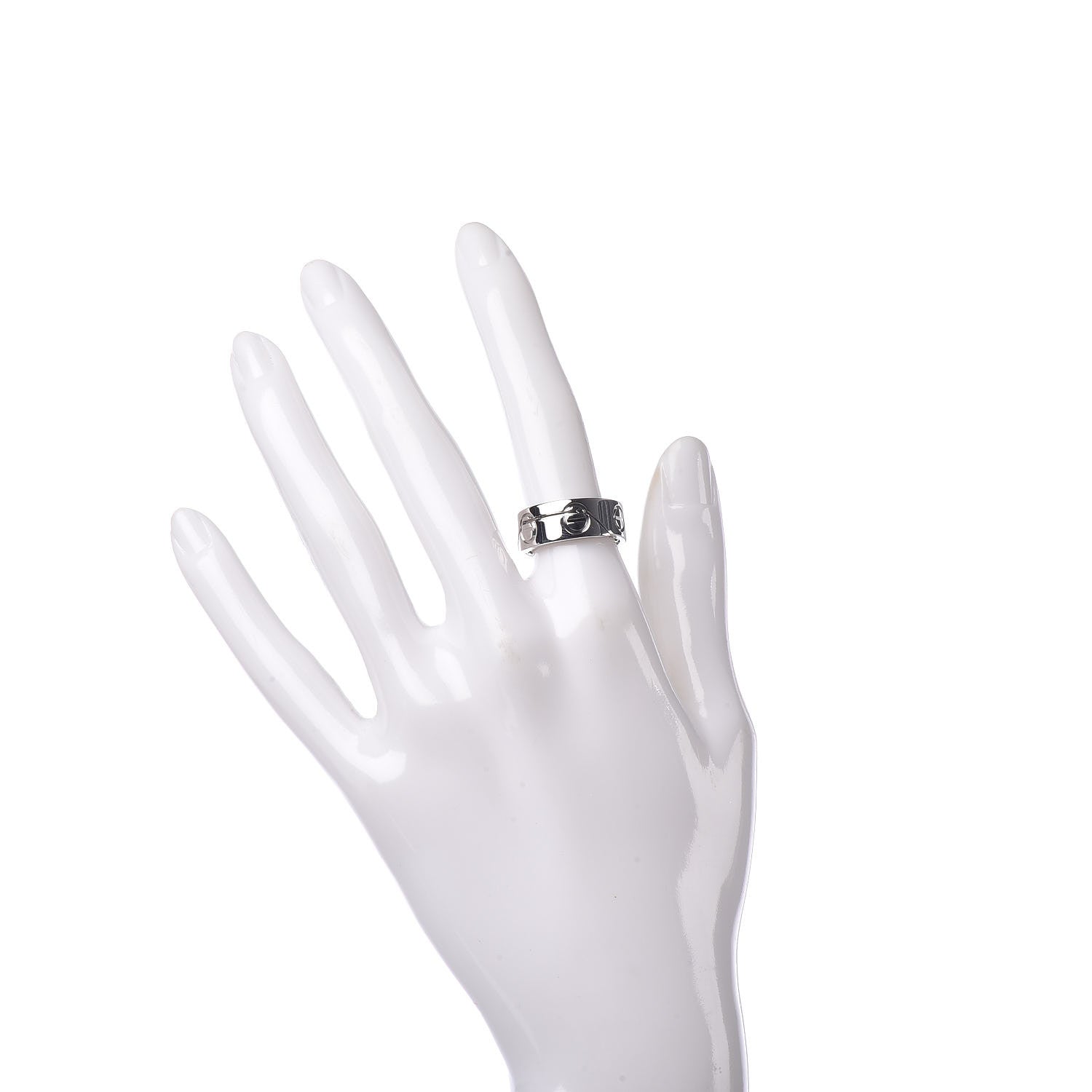 Cartier 18K White Gold 7mm Astro LOVE Ring 50 5.25 2 of 7